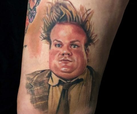Chris Farley Portrait | Electric Fresco Tattoos PDX