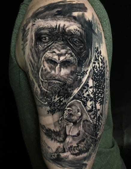 Gorilla Arm Tattoo | Electric Fresco Tattoos PDX