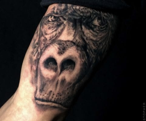 Gorilla Arm Tattoo | Electric Fresco Tattoos PDX