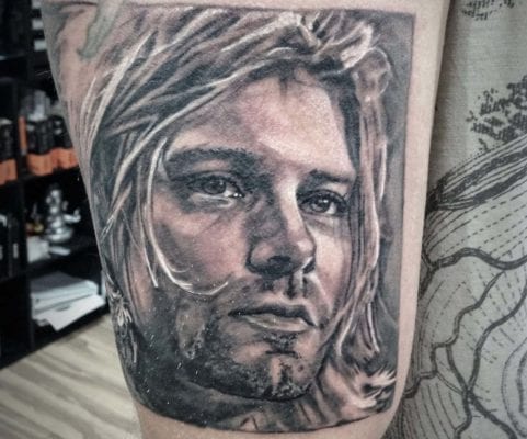 Kurt Cobain | Electric Fresco Tattoos PDX