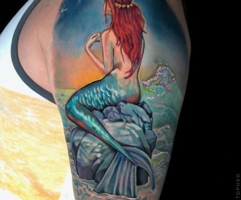 Color Mermaid | Electric Fresco Tattoos PDX