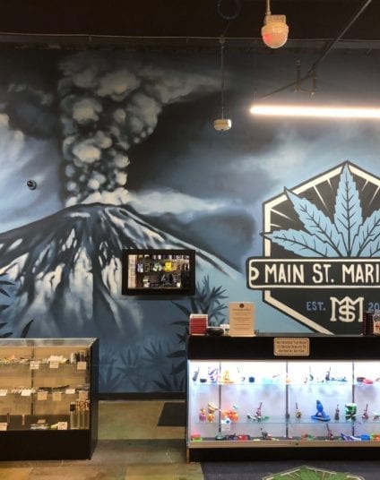 Main Street Marijuana Wall Mural | Electric Fresco Tattoos PDX