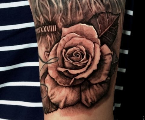 Rose Close Up | Electric Fresco Tattoos PDX