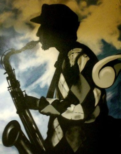 Skate Park Mural Silhouette | Electric Fresco Tattoos PDX