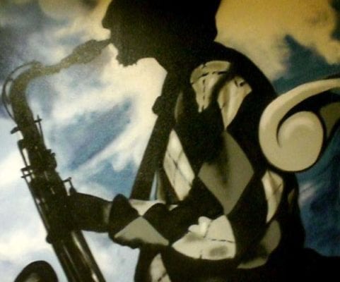 Skate Park Mural Silhouette | Electric Fresco Tattoos PDX